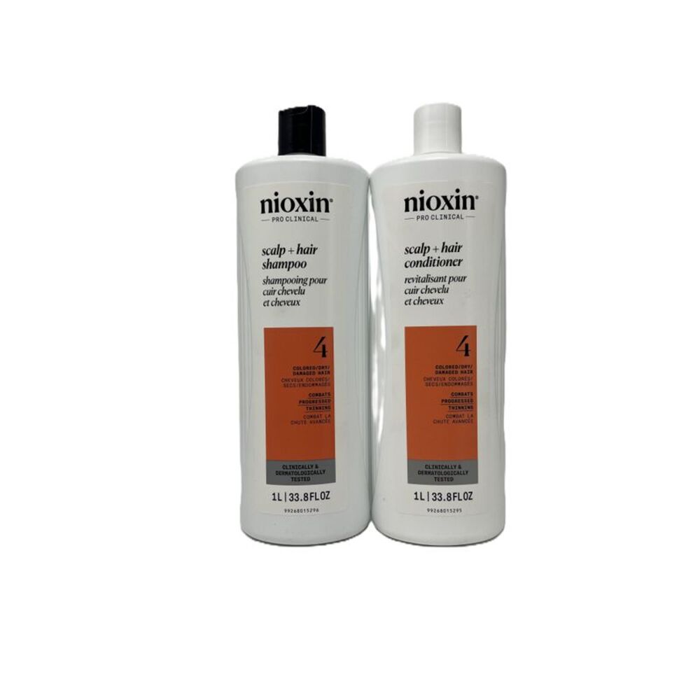 Nioxin System 4 Cleanser + Scalp Therapy 33.8oz DUO, No Seal